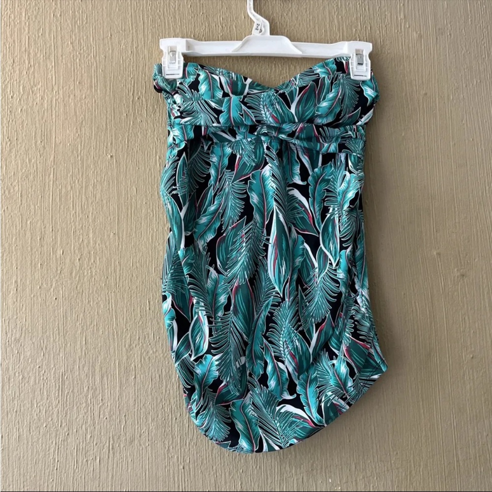 Isabel Maternity Tankini Swim Top Size S New Nwt  Tropical Strapless Bandeau